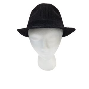 Henschel Hat Mens Wool Viscose Blend Lamar Black Corduroy Fedora Hat Large